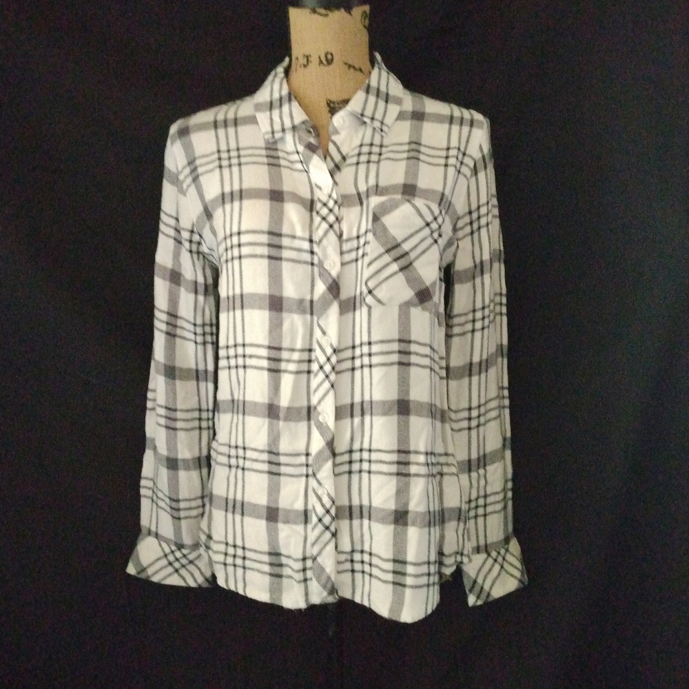Rails Black & White Plaid Shirt